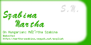 szabina martha business card